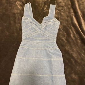 Denim mini dress
